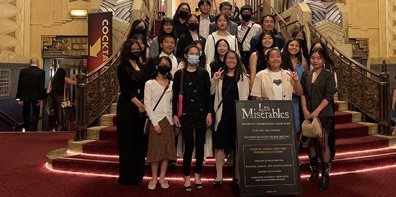 Mark Keppel Orchestra students gathered after a performance
